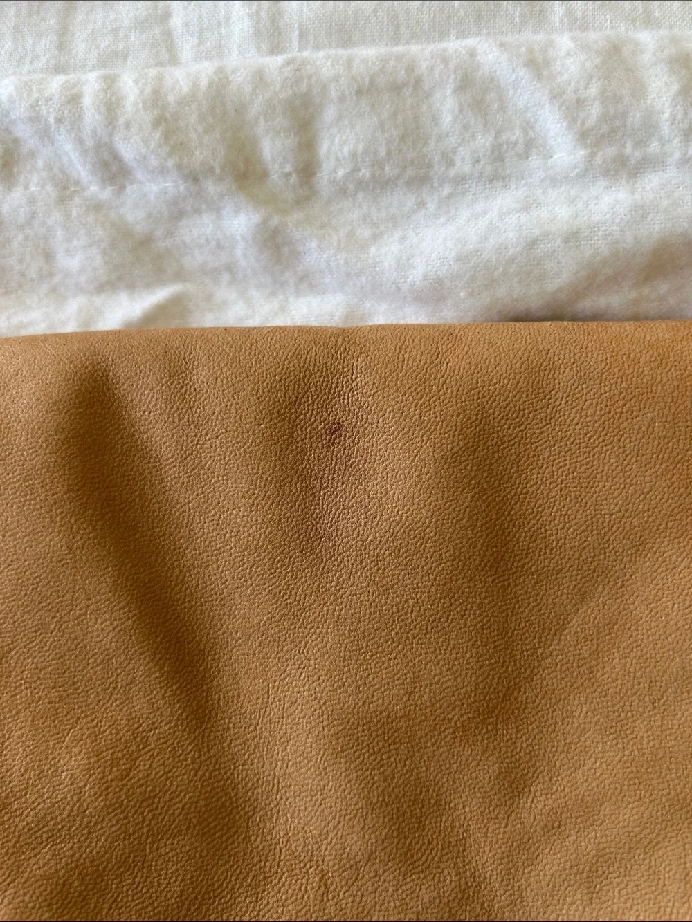 BCBGMaxAzria Tan Envelope Leather Clutch